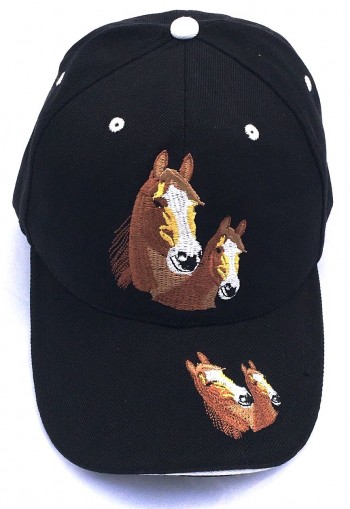 ZWEKK Cap mit Pferdemotiv Farbe schwarz/weiss