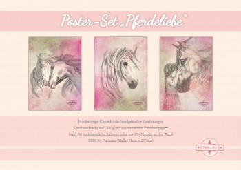 Posterset Pferdeliebe - Pepper Art