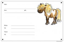 Comic Schilder - Boxenschild Motiv Pony - Shetty
