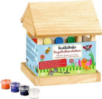 Krabbelkäfer Vogelfutterstation zum Anmalen incl. Pinsel und 8 Farben