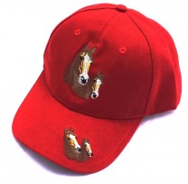 ZWEKK Cap mit Pferdemotiv Farbe Rot