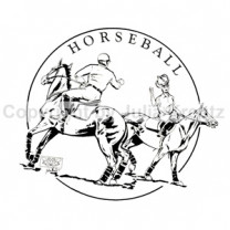 Auto Aufkleber Horseball Großformat schwarz