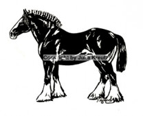 Auto Aufkleber Shire stehend schwarz Mittelformat Auto Aufkleber Shire stehend schwarz Mittelformat