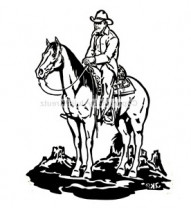 Auto Aufkleber Old West Cowboy - schwarz Großformat Auto Aufkleber Old West Cowboy - schwarz Großformat