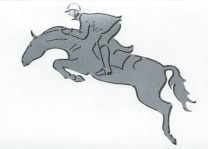 Konturgestanzter Auto Aufkleber Motiv Springen I - silber Konturgestanzter Auto Aufkleber Motiv Springen I - silber