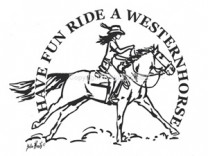 Auto Aufkleber Have fun ride a Westernhorse schwarz Auto Aufkleber Have fun ride a Westernhorse schwarz