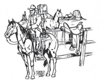 Auto Aufkleber Westernriding silber Großformat Auto Aufkleber Westernriding silber Großformat