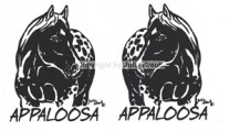 Auto Aufkleber Appaloosa dunkel Set silber Auto Aufkleber Appaloosa dunkel Set silber