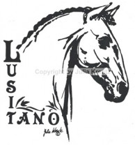 Auto Aufkleber Lusitano silber