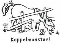 Auto Aufkleber Koppelmonster silber Auto Aufkleber Koppelmonster silber