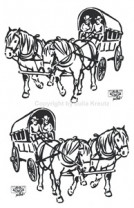 Auto Aufkleber Planwagen Set schwarz Auto Aufkleber Planwagen Set schwarz