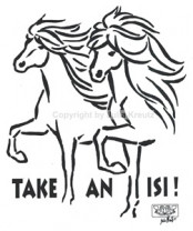 Auto Aufkleber Isländer TAKE AN ISI schwarz Auto Aufkleber Isländer TAKE AN ISI schwarz