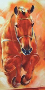 Pferdeposter - Kunstdruck Motiv Springpferd I