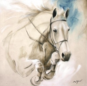 Pferdeposter - Kunstdruck Motiv Sprinpferd Fly High