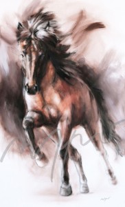 Pferdeposter - Kunstdruck Motiv Godur