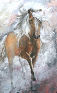 Leinwanddruck Pferdemotiv Solero 55 x 90 cm