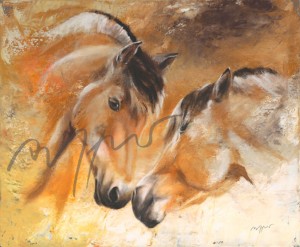 Pferdeposter - Kunstdruck 50 x 70 cm Motiv Fjordis in Love