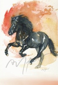 Pferdeposter - Kunstdruck Motiv Freude