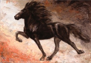 Pferdeposter - Kunstdruck Islandpferd Blettur