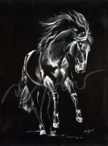 Pferdeposter - Kunstdruck Motiv Lopez