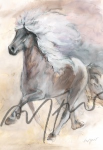 Pferdeposter - Kunstdruck 50 x 70 cm Islandpferd Engill