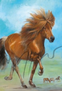 Leinwanddruck Pferdemotiv Somi 55 x 90 cm
