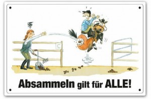 Comic Schilder - Schild - Absammeln gilt für ALLE