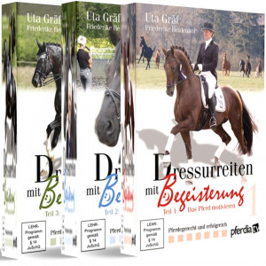 DVD Bundle Uta Gräf - Dressurreiten mit Begeisterung Teil 1 bis 3 (über 3,5 Stunden Laufzeit)
