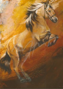 Pferdeposter - Kunstdruck Fjordpferd Merlin