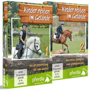 DVD Bundle Kinder reiten im Gelände 1 & 2  (über 2,4 Stunden Laufzeit)