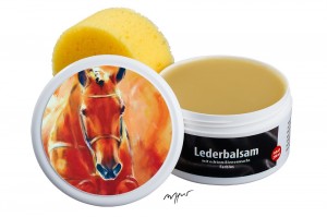 Zwekk© - Leder-Pflege-Set Leder-Balsam 250 ml Pferdemotiv Springpferd