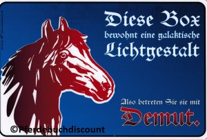 Kunststoff-Schild: Diese Box bewohnt eine galaktische Lichtgestalt
