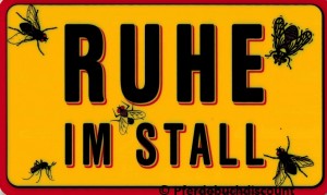 Stallschild: Ruhe im Stall