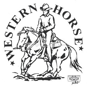 Auto Aufkleber Westernhorse Spinboy silber