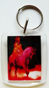 Plexiglas Schlüsselanhänger mit Pferdemotiv 01