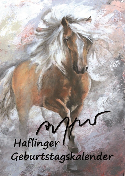 Geburtstagskalender  Pferdemotiv Haflinger