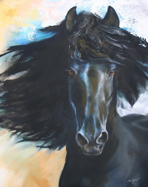 Pferdeposter - Kunstdruck Motiv Black Beauty