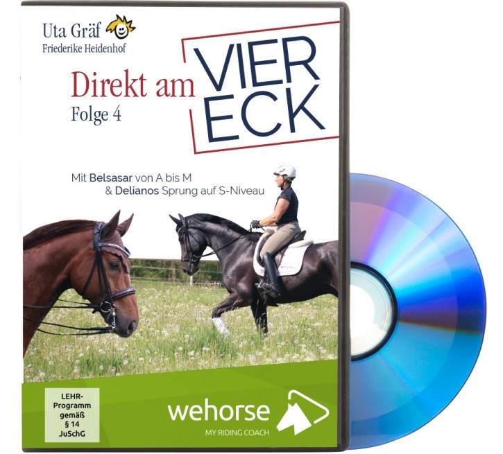 DVD: Uta Gräf Direkt am Viereck 4 - Mit Belsasar von A bis M & Delianos Sprung auf S-Niveau