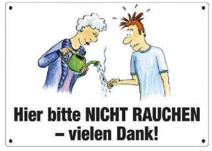 Comic Schilder - Schild - Rauchen verboten