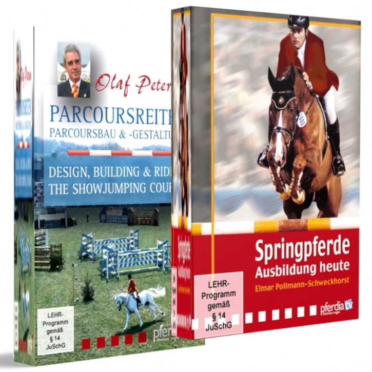 DVD Bundle Springreiten & Parcoursbau mit 2 Filmen (über 1,6 Stunden Laufzeit)