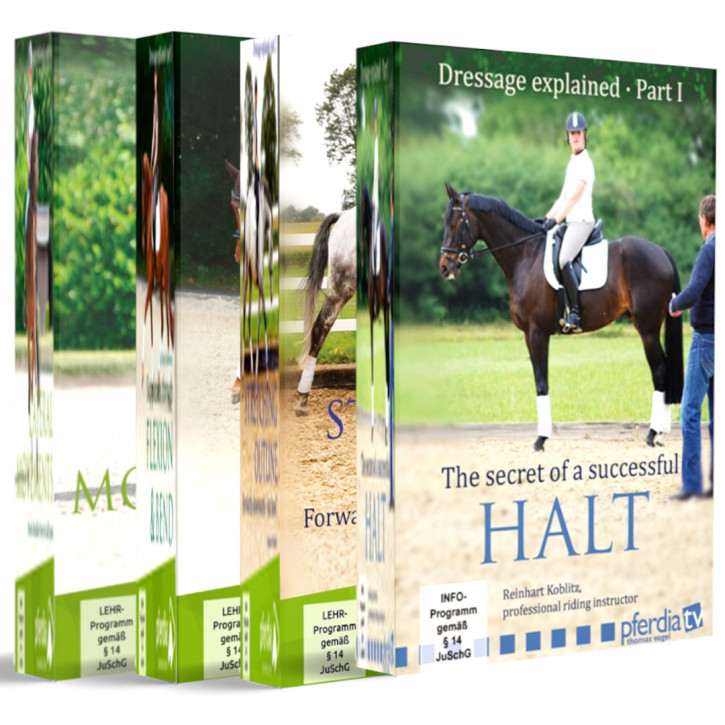 DVD Bundle Dressage Explained 1 - 4 (Englisch) mit Gesamt über 4,3 Stunden Laufzeit