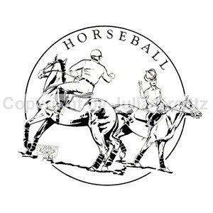 Auto Aufkleber Horseball Großformat schwarz