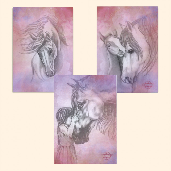 Posterset Pferdeliebe - Pepper Art