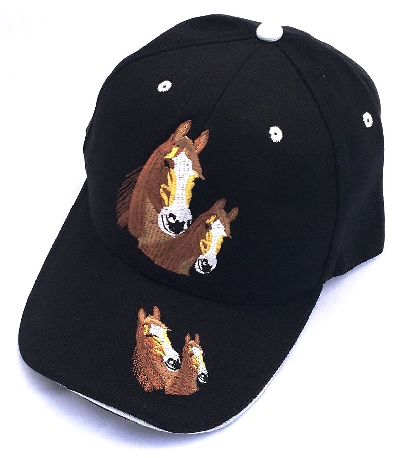 ZWEKK Cap mit Pferdemotiv Farbe schwarz/weiss