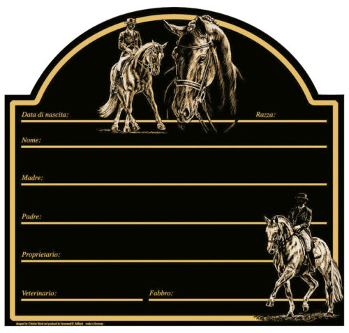 Stalltafel Boxenschild Dressurreiter Design Collection Botzel St1
